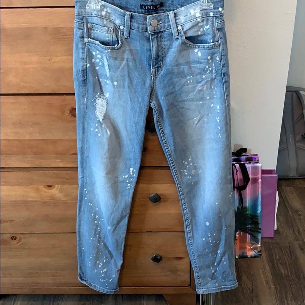 Level 99 acid spot jeans